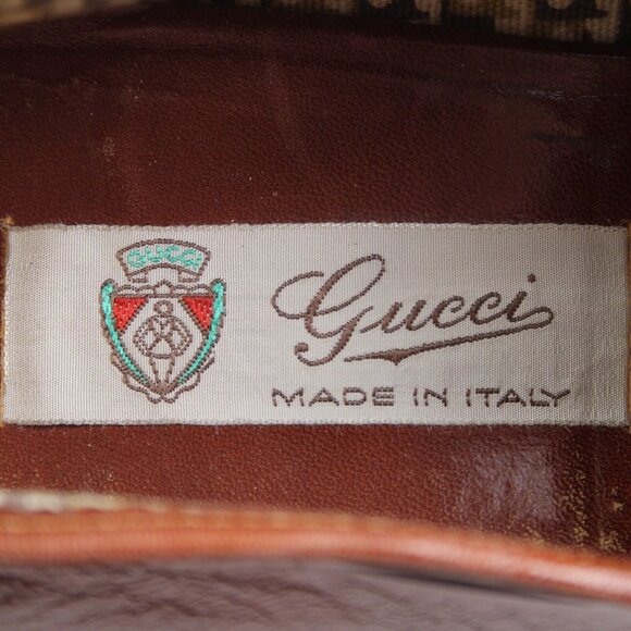 Gucci Sz 43.5? M Brown Tassle Leather Upper Fabric Inner Loafer Shoe - Picture 8 of 16